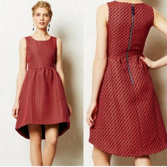 lili wang for lili's closet Dresses & Skirts - Lili Wang for Lili’s Closet Red Geojacquar Dress